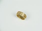 アラベスク(唐草)K18金ゴールド手作り透かしリング（M） Gold Ring